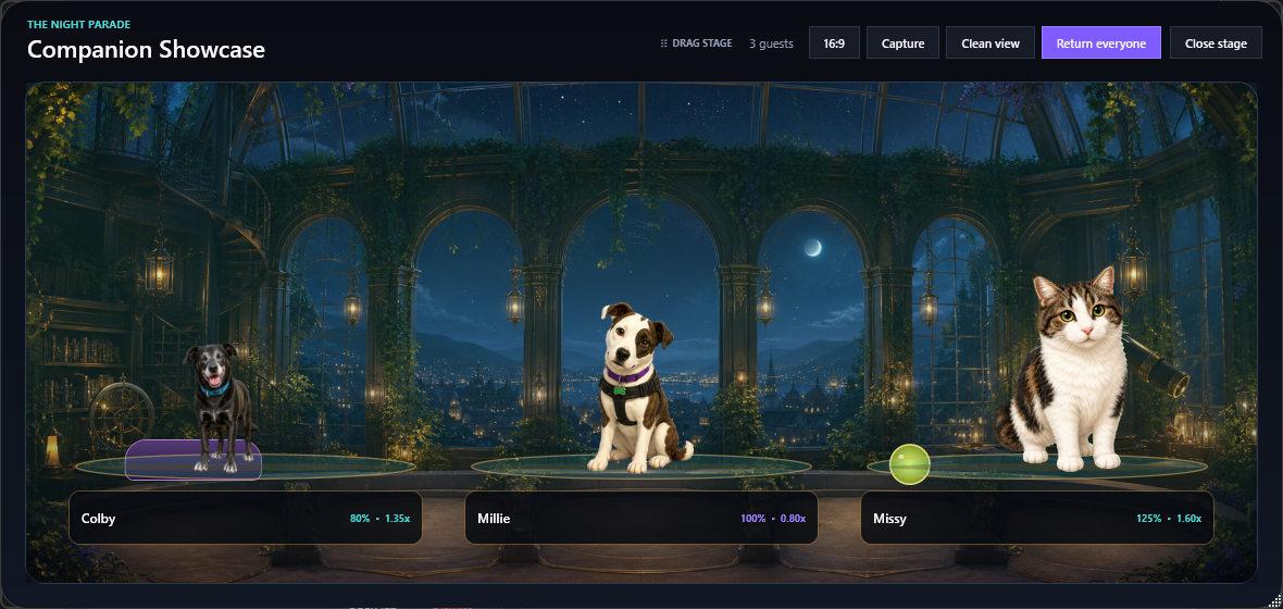 Pet Parade desktop companions